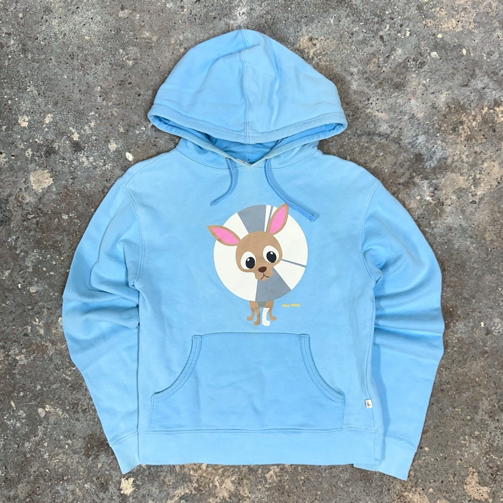 Vintage Paul Frank Baby Blue Chihuahua Hoodie